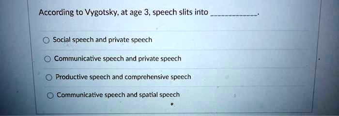 Social best sale speech vygotsky