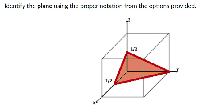 Identify the plane using the proper notation from the options provided.