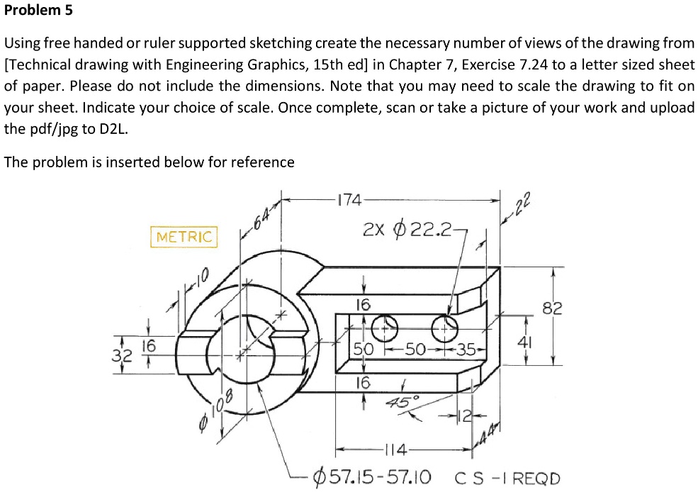 graphics design for mechanical engineers. Drawing | Chegg.com