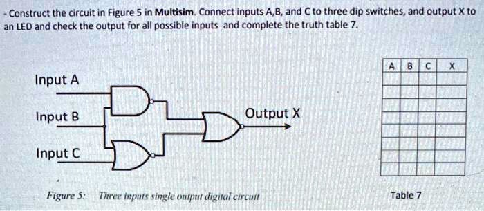 Solved Use Multisim Then Solve Table Construct The Circuit In Figure In Multisim Connect 8579