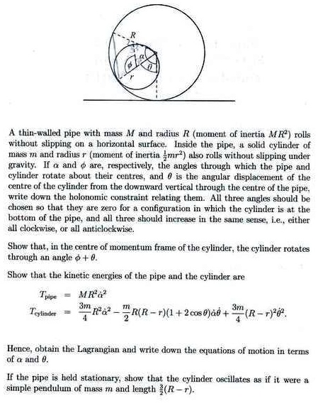 Roll Inertia A thin walled pipe with mass m and radius rmoment of inertia...