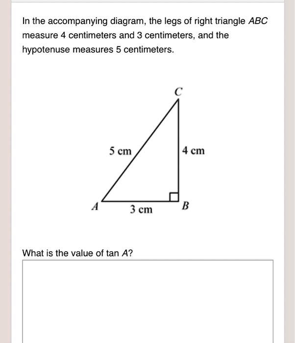 SOLVED: In the accompanying diagram, the legs of right triangle ABC ...