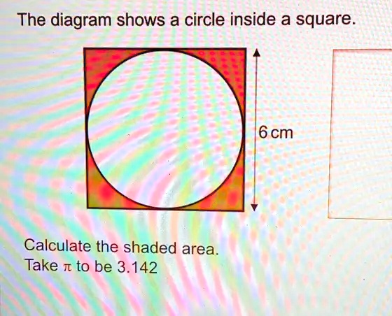 SOLVED: The diagram shows a circle inside a square 9 6 cm Calculate the ...