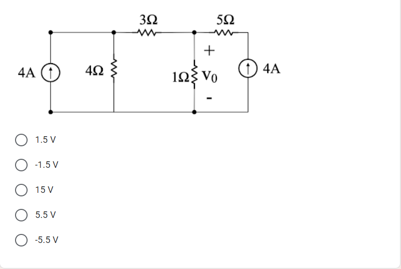 SOLVED: 1.5 V -1.5 V 15 V 5.5 V -5.5 V