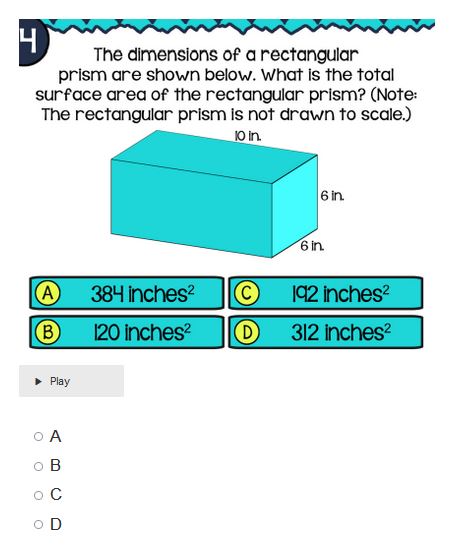The dimensions of a rectangular prism are shown below. What is the ...