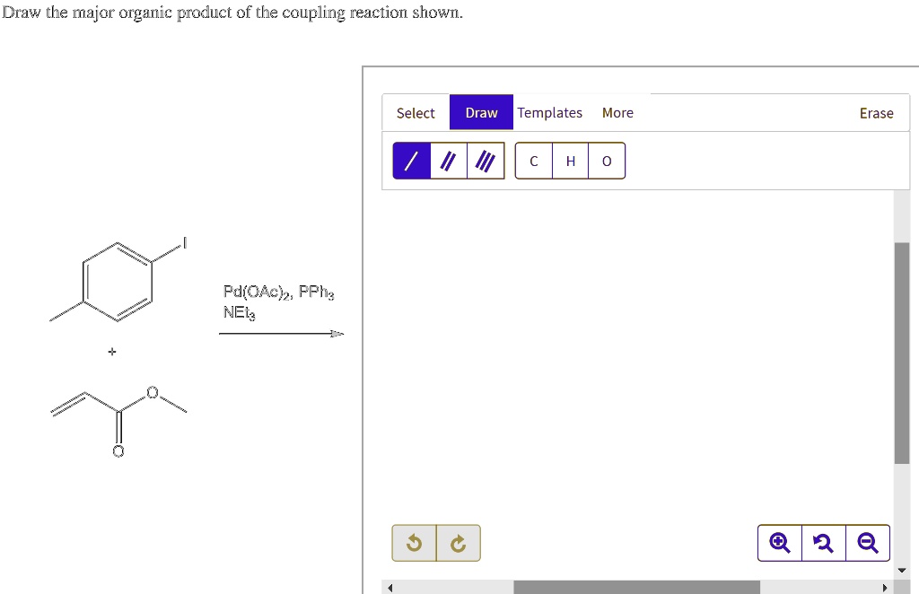 Draw the major organic product of the coupling reaction shown. Select