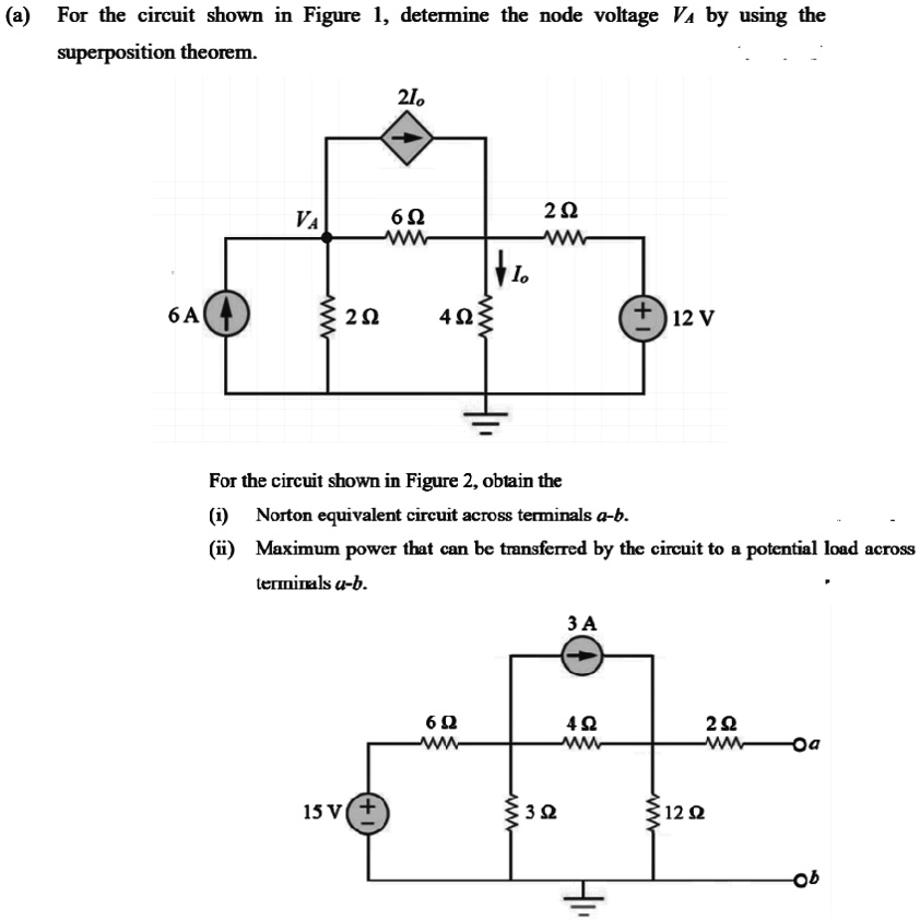 SOLVED: For the circuit shown in Figure 1, determine the node voltage ...