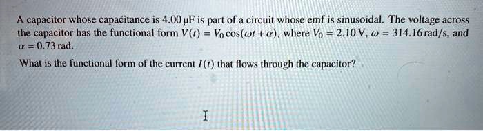 SOLVED: capacitor whose capacitance is 4.00uF is part of a circuit ...