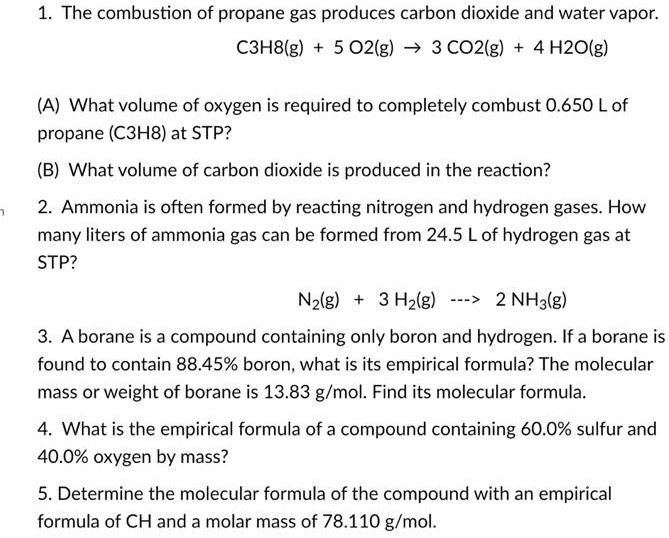 Solved The Combustion Of Propane Gas Produces Carbon Dioxide And Water Vapor C3h8g 5 O2g 9360