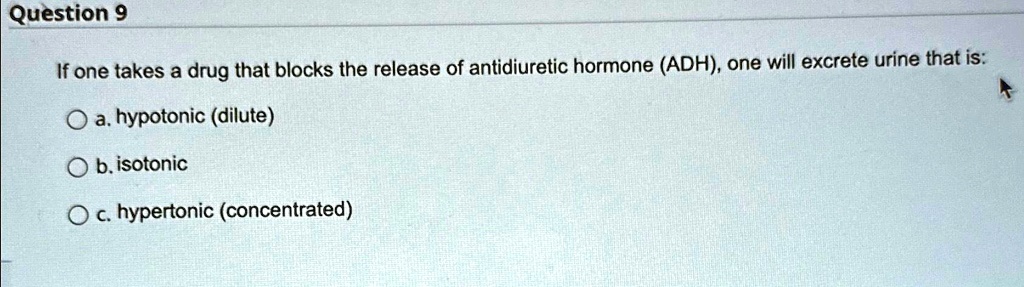 SOLVED: Question 9 If one takes a drug that blocks the release of ...