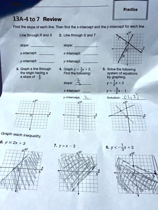 Solved Nalie Practice 13a 4 To 7 Review Find The Slope Each Line Then Tind The X Intercept And The Y Intercept For Each Line Line Through R And 2 Line Through And Slope Slope Solved Nalie Practice 13a 4 To 7 Review Find The Slope Each Line Then Tind The X Intercept And The Y Intercept For Each Line Line Through R And 2 Line Through And Slope Slope
