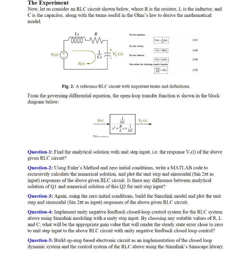 Led Rlc Experiment SOLVED: The Experiment Now, let us consider an RLC circuit shown below ...