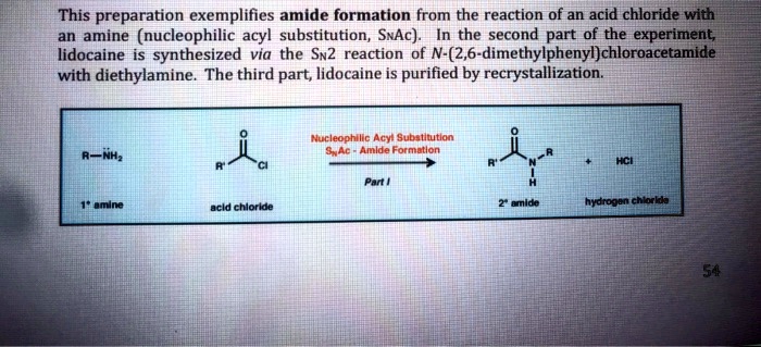 Solved This Preparation Exemplifies Amide Formation From The Reaction Of An Acid Chloride With