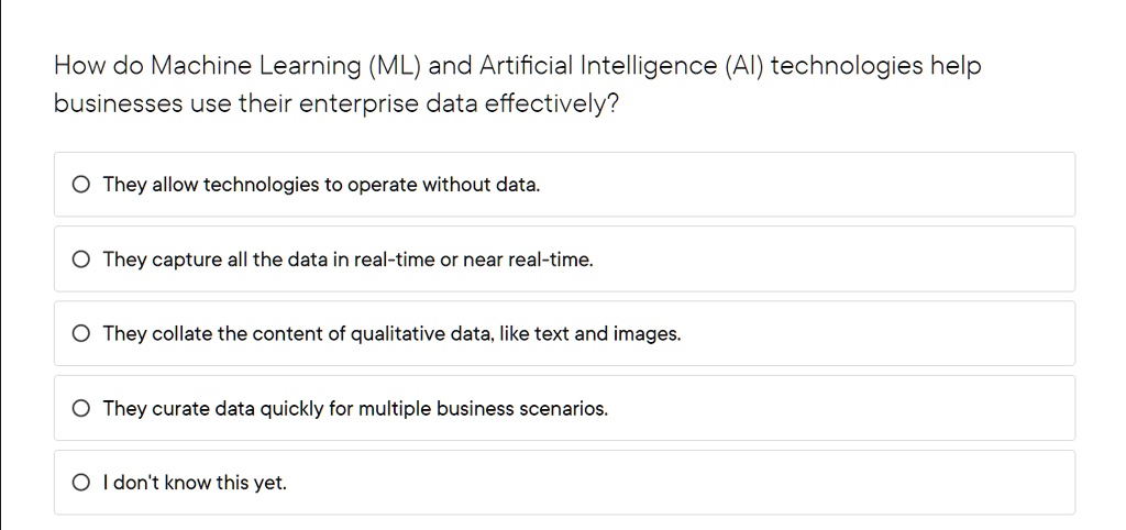SOLVED: How do Machine Learning (ML) and Artificial Intelligence ...