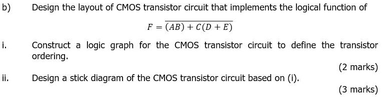 VIDEO solution: Design the layout of CMOS transistor circuit that ...