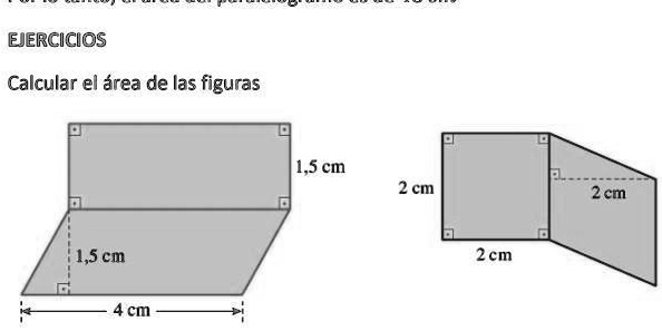 SOLVED: calcule el area de las siguientes figuras EJERCICIOS Calcular ...