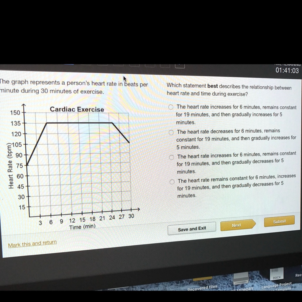 SOLVED "The graph represents a person's heart rate in beats per minute