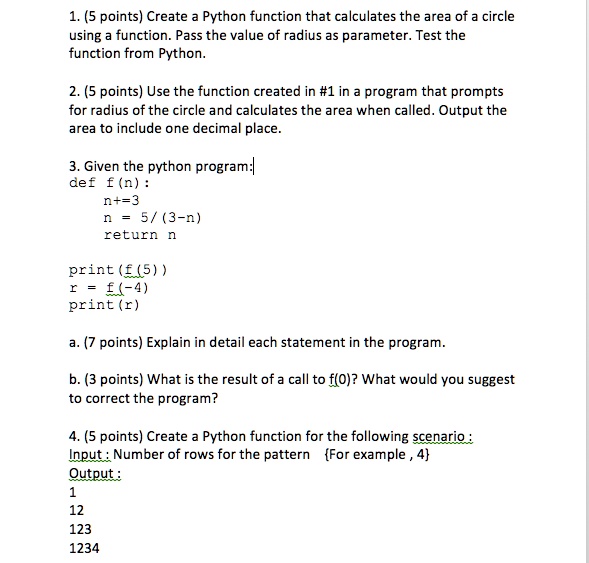VIDEO solution: Create a Python function that calculates the area of a ...