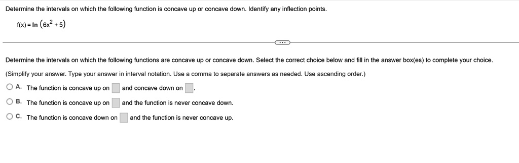 SOLVED: Determine the intervals on which the following function is ...