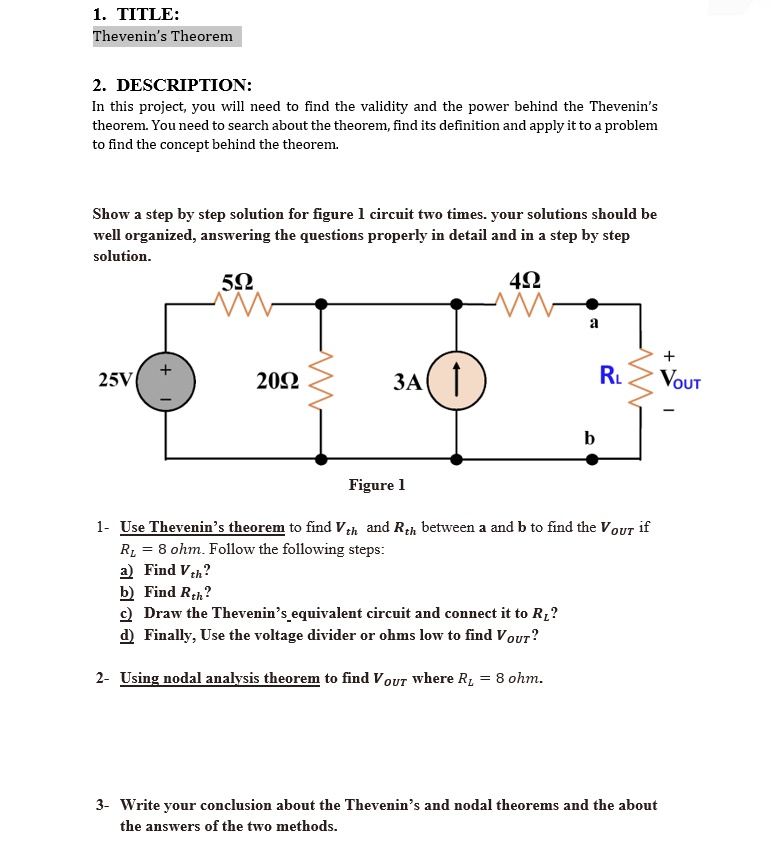 SOLVED 3 Questions Use Thevenin's Theorem To Find Vth And Rth, 