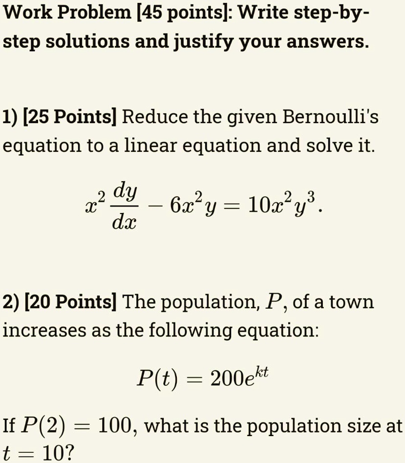 Solved Questions - 2 (20 points) You have the following