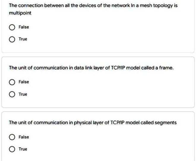 SOLVED: The connection between all the devices of the network in a mesh ...
