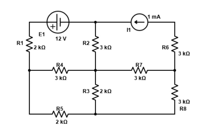 SOLVED: P2-6: (25 points) Use Mesh analysis on the circuit below. a ...