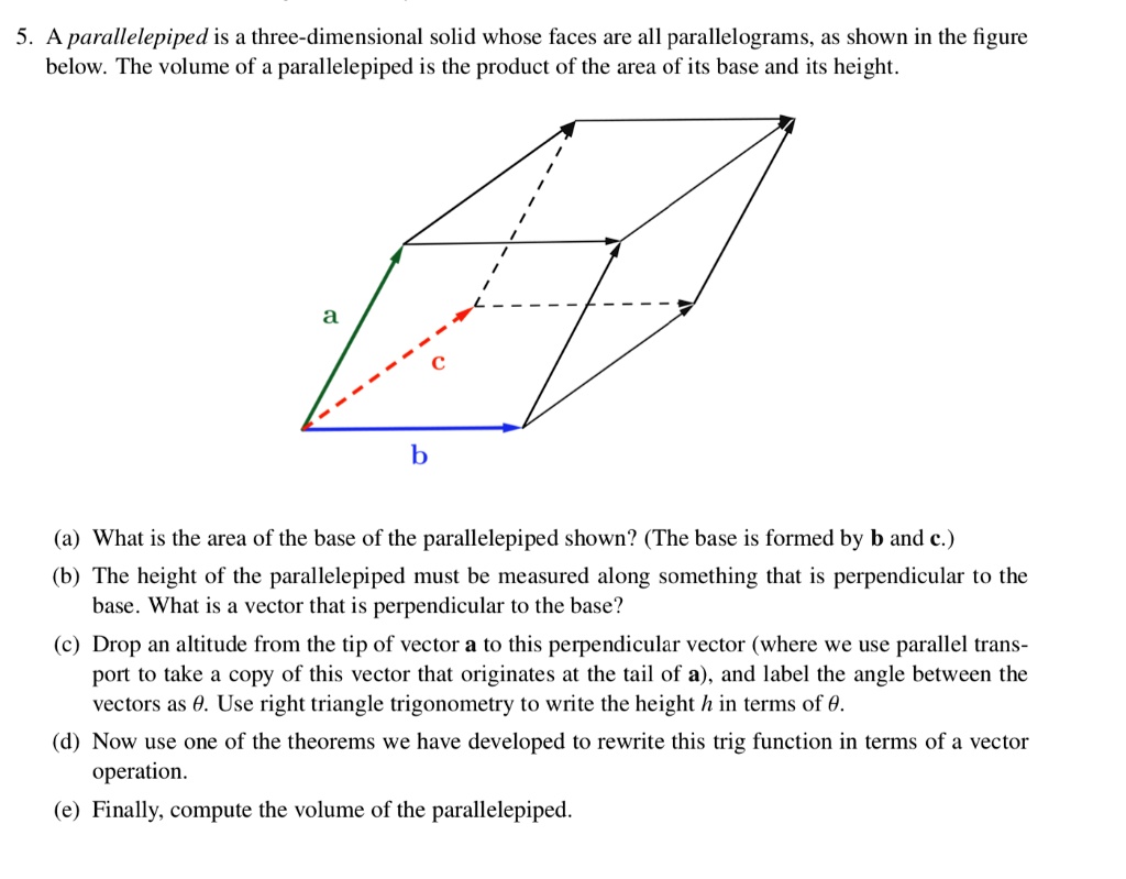 SOLVED: parallelepiped is a three-dimensional solid whose faces are all ...