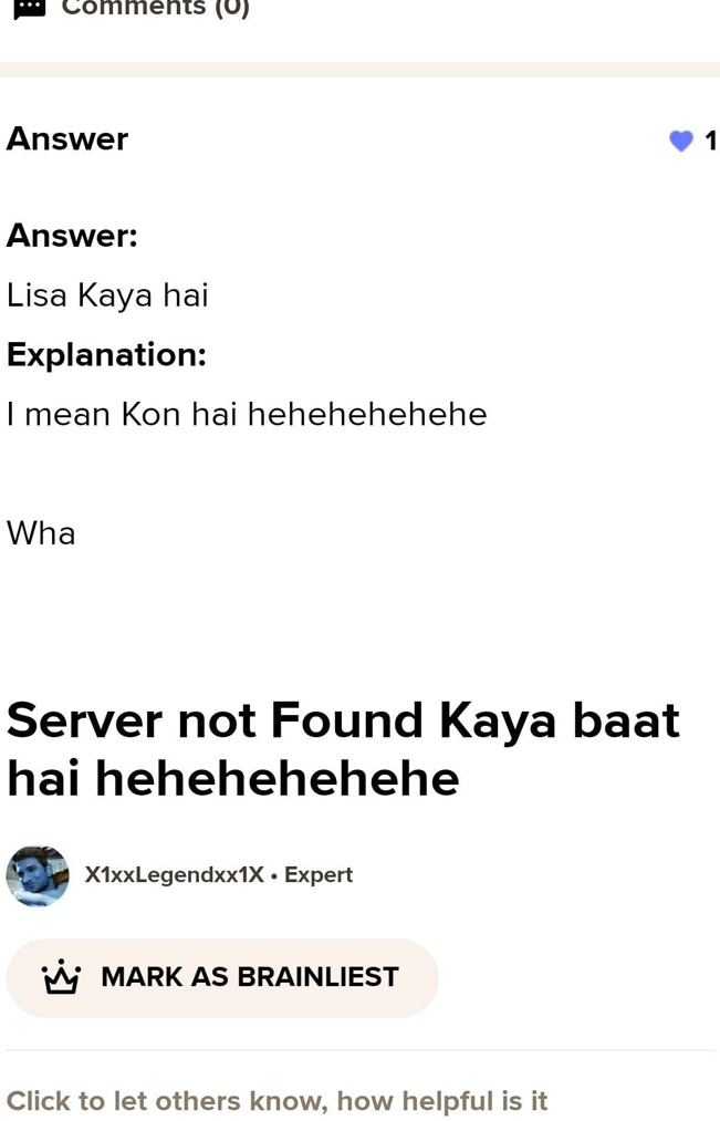 Solved Aree Jaim Bro Ne Mera Naam Lisa Rkha Hai