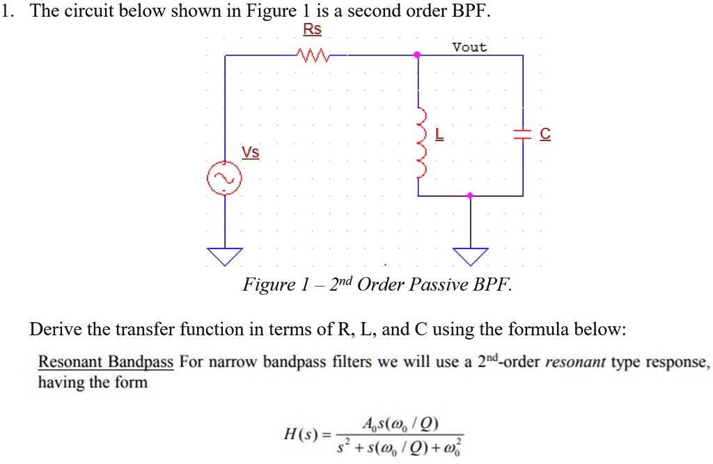 Q = 10 and a center frequency of 30 kHz. The circuit shown in Figure 1 ...