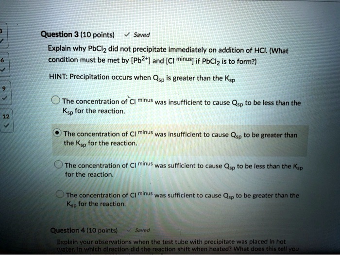 Video Solution Explain Why Pbcl2 Did Not Precipitate Immediately On Video Solution Explain Why Pbcl2 Did Not Precipitate Immediately On