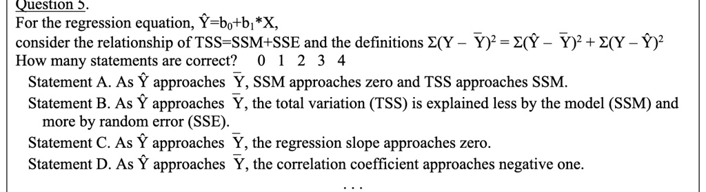 SOLVED: Question 2. For the regression equation, Y = β*X, consider the ...