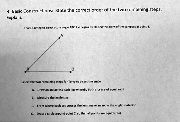 SOLVED: 4. Basic Constructions: State The Correct Order Of The Two ...