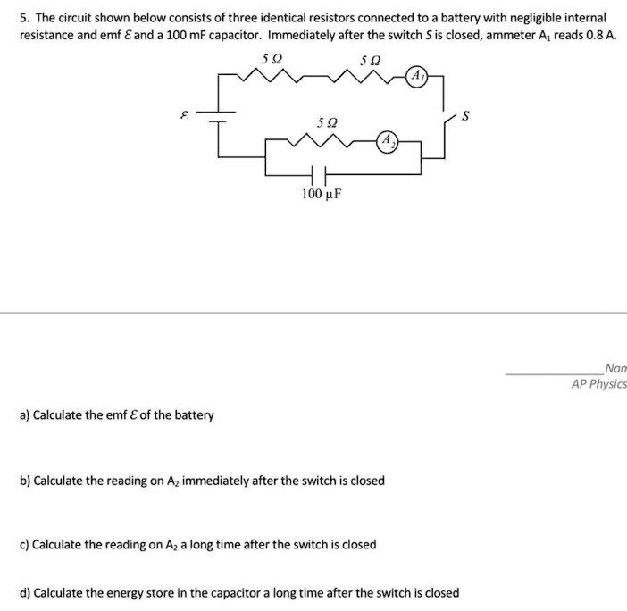 SOLVED The circuit shown below consists of three identical resistors