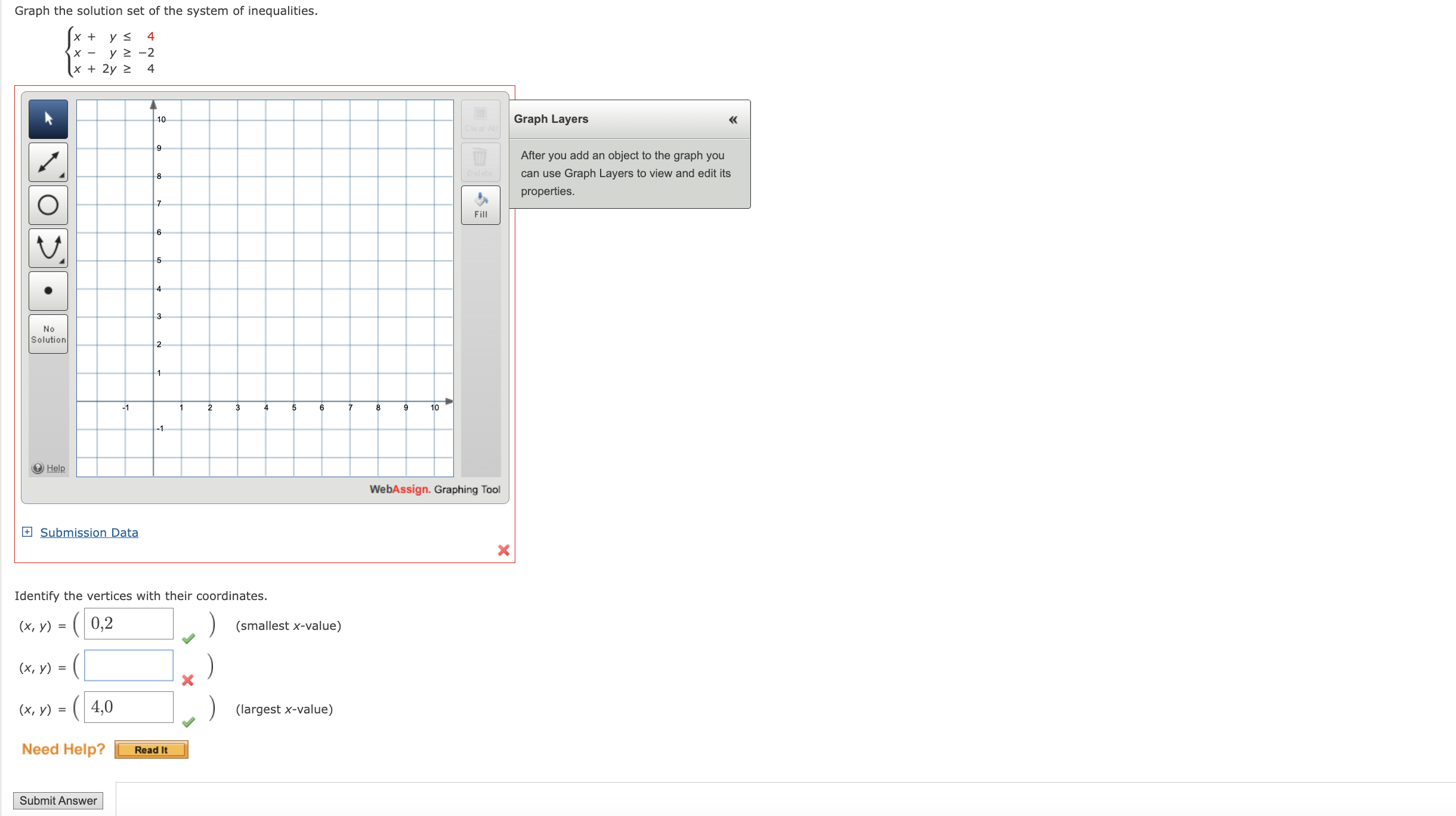 solved-graph-the-solution-set-of-the-system-of-inequalities-x-y-4
