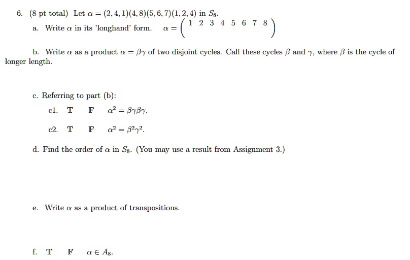 Product of disjoint cycles calculator picture