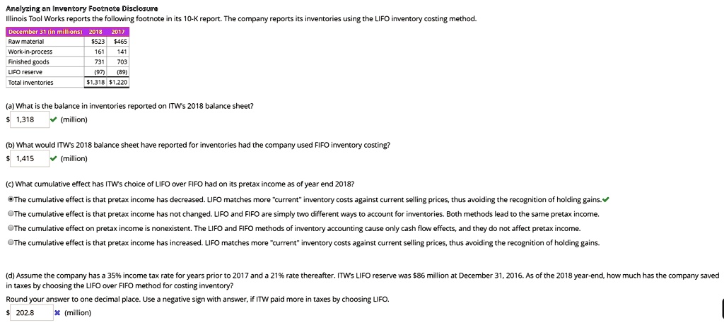 part d only analyzing an inventory footnote disclosure iinois tool ...