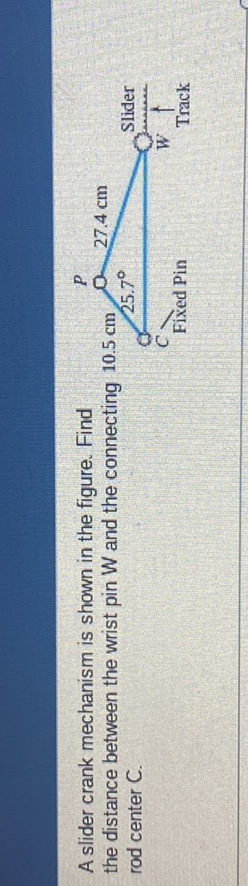 Solved A Slider Crank Mechanism Is Shown In The Figure Find The