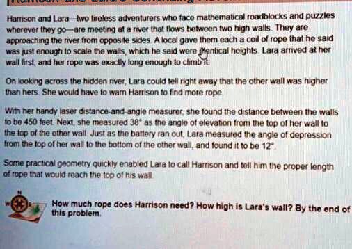 hunson 4nd lard two trroless udvonturers who face matherabcal oadblocks and puzzles mhetover iney 90 meeting 1 irvef ihal llows betweon two hign walls they aro approaching ine river irom op 19498