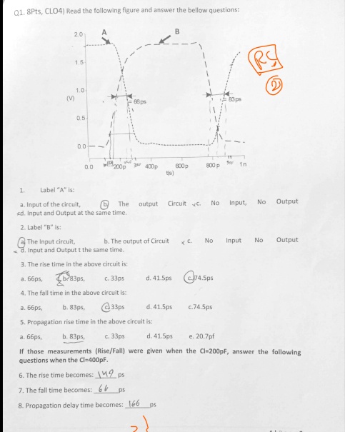 q1 8pts clo4 read the following figure and answer the bellow questions 1 label a is a input of the circuit b the output circuit c no input no output d input and output at the same time 2 lab 69074