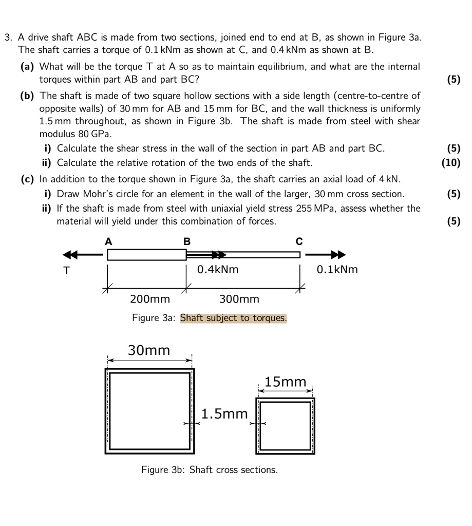 3 a drive shaft abc is made from two sections joined end to end at b as ...