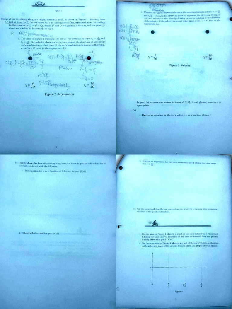 figure 1 a car is driving along a straight horizontal road as shown in ...