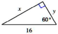 16
60°
x
y