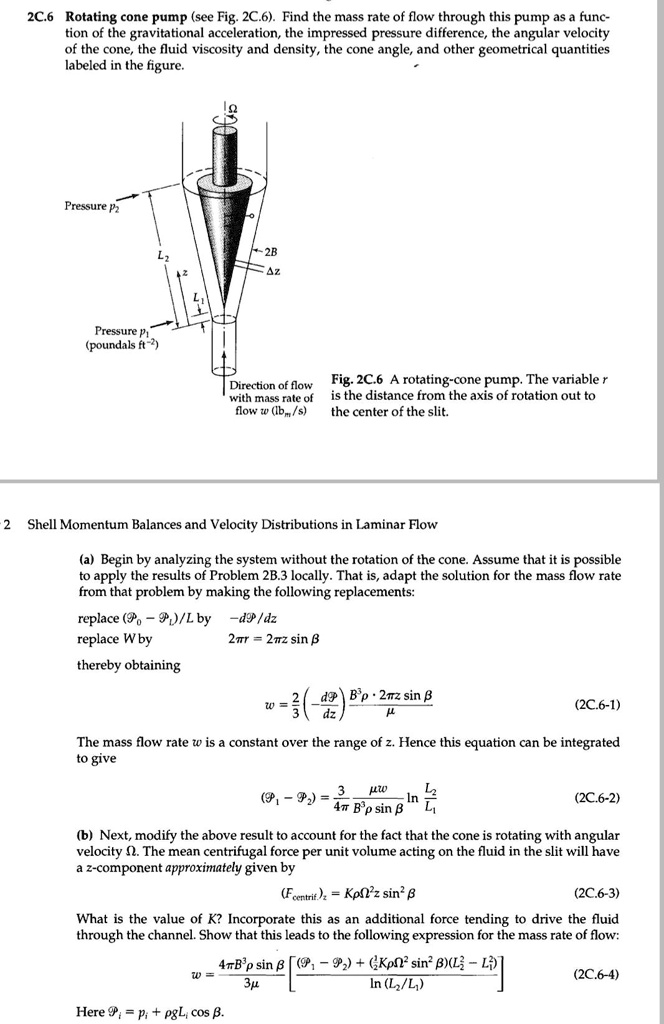 SOLVED Texts 2C 6 Rotating Cone Pump See Fig 2C 6 Find The Mass   480f40fd3134497aaf9530fa52e8d0d2 