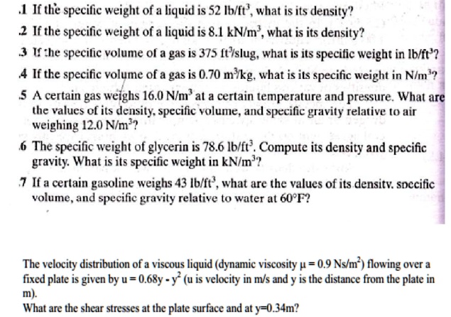 solved-1-if-the-specific-weight-of-a-liquid-is-52-lb-ftwhat-is-its