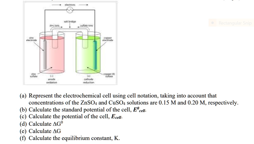 SOLVED Rectangular Snip Jnconr Gcno Represent the electrochemical cell