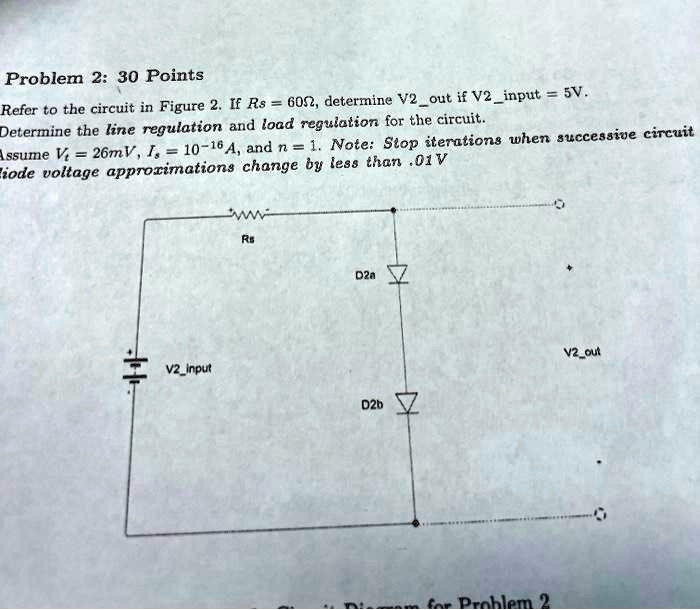 Texts: Problem 2: 30 Points Refer to the circuit in Figure 2. If Rs ...