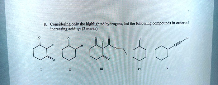 SOLVED: Considering only the highlighted hydrogens, list the following ...