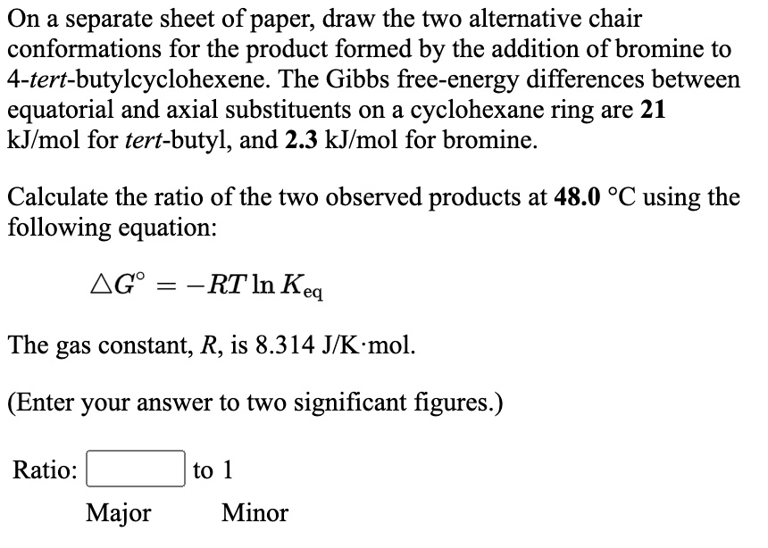SOLVED On separate sheet of paper; draw the two alternative chair