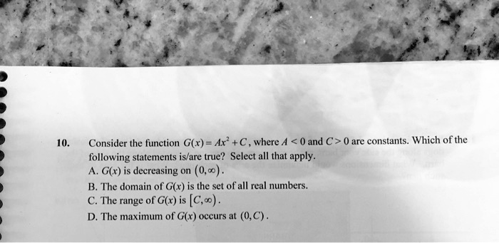 Consider The Function G X Ax C Where A 0 A Itprospt